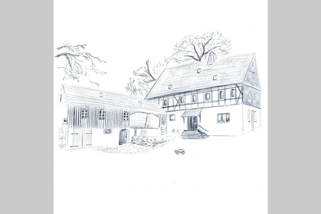 Mothsgut - Moderne Ferienwohnung Auf Dem Bauernhof Im Erzgebirge Oelsnitz  Экстерьер фото